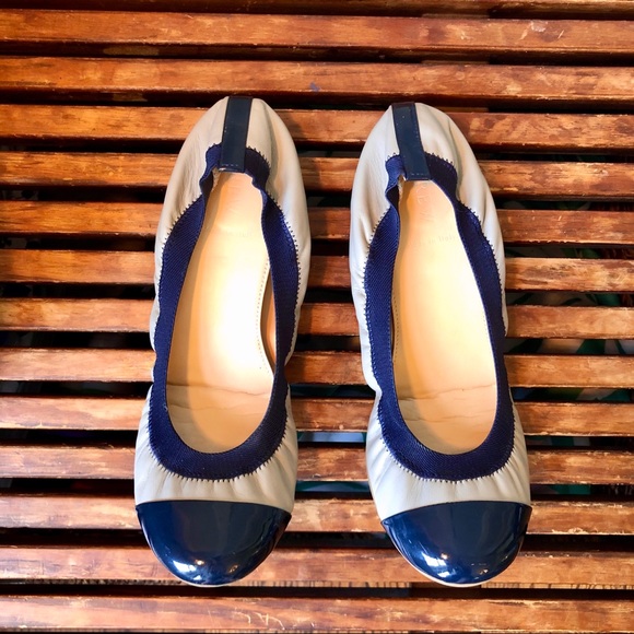 🚨 Price Reduced 🚨 J. Crew Navy/Grey Ballet Flats - Picture 4 of 8